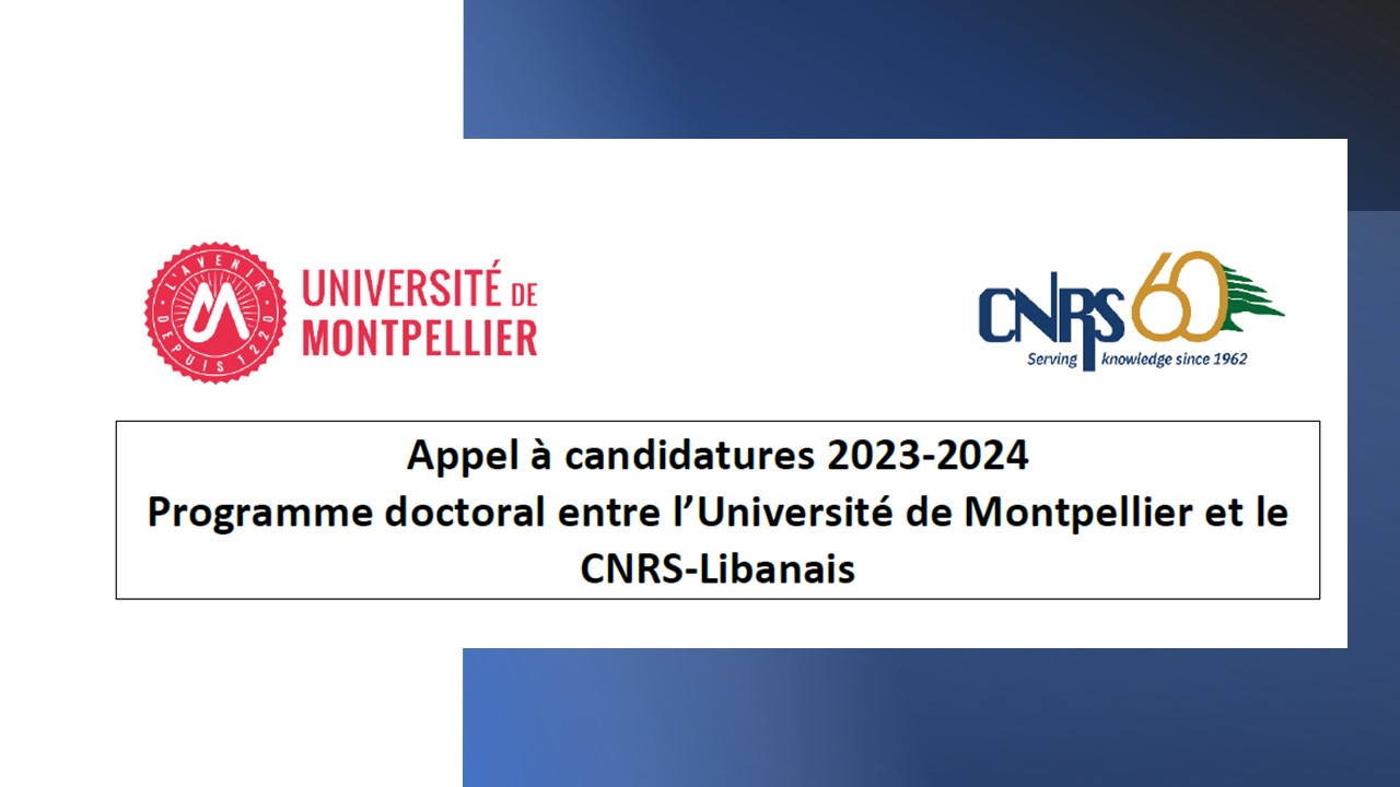 CNRS BOURSES DOCTORALES CNRSL/UM ANNÉE 20232024